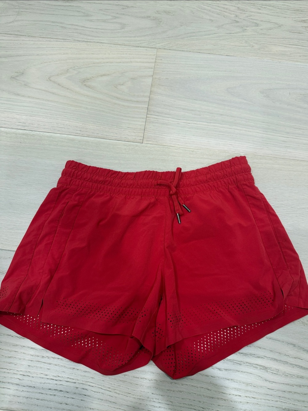 Athleta Red Drawstring Shorts